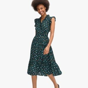 NWT Kate Spade Blackberry Ruffle Wrap Dress, with plastic bag
